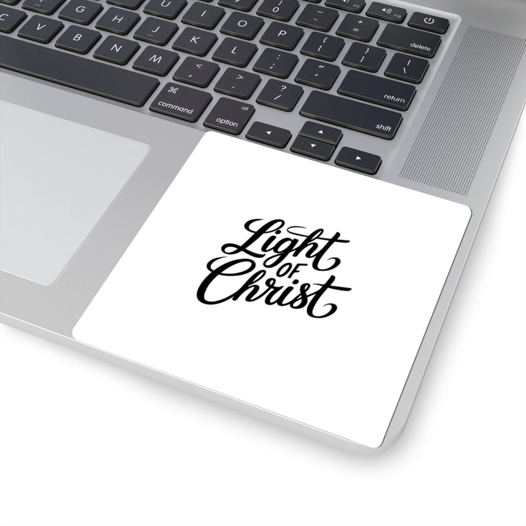 Light of Christ sticker Faith script decal