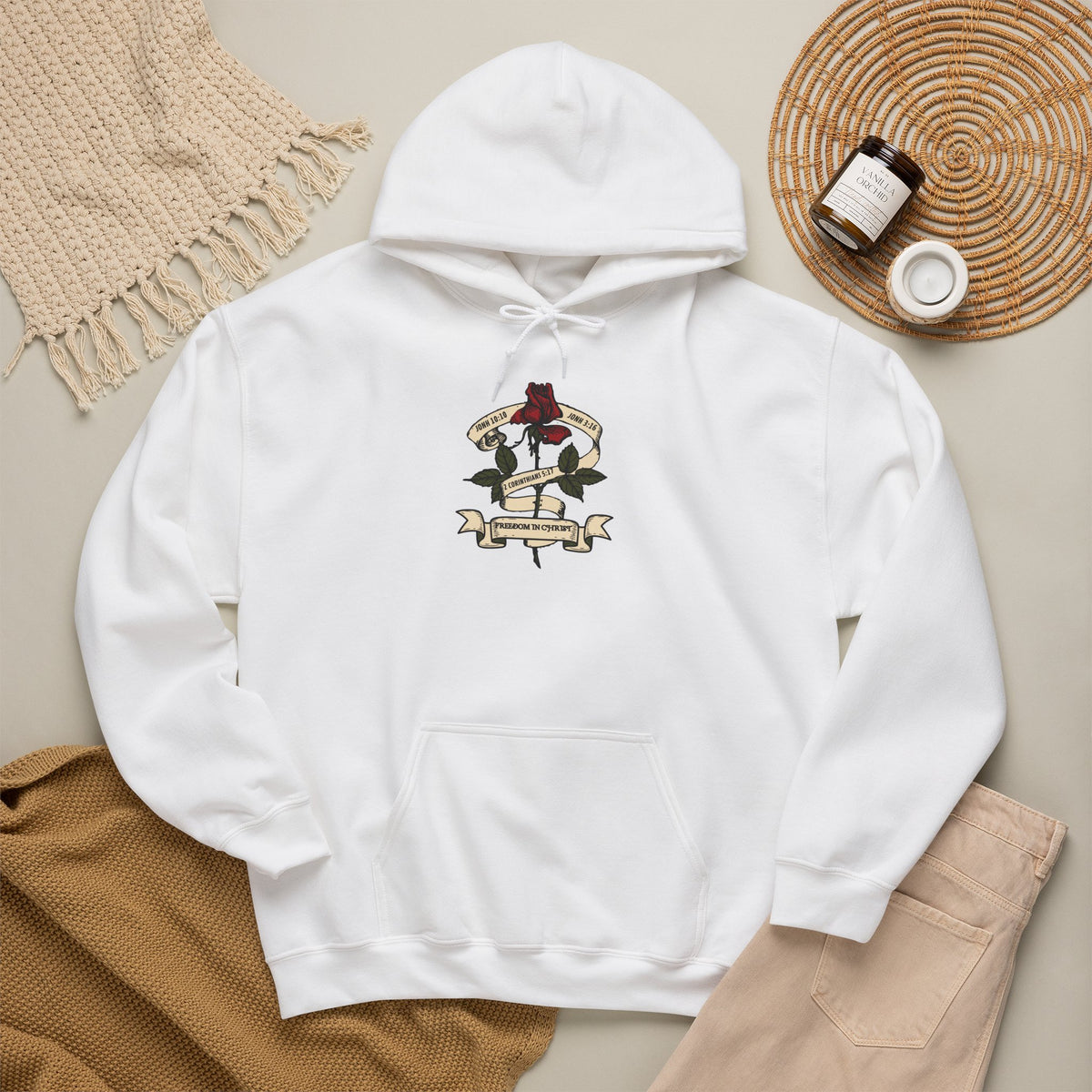 Biblical Wave Hoodie – 'Even the wind and waves obey Him' Christian Pullover sweatshirt