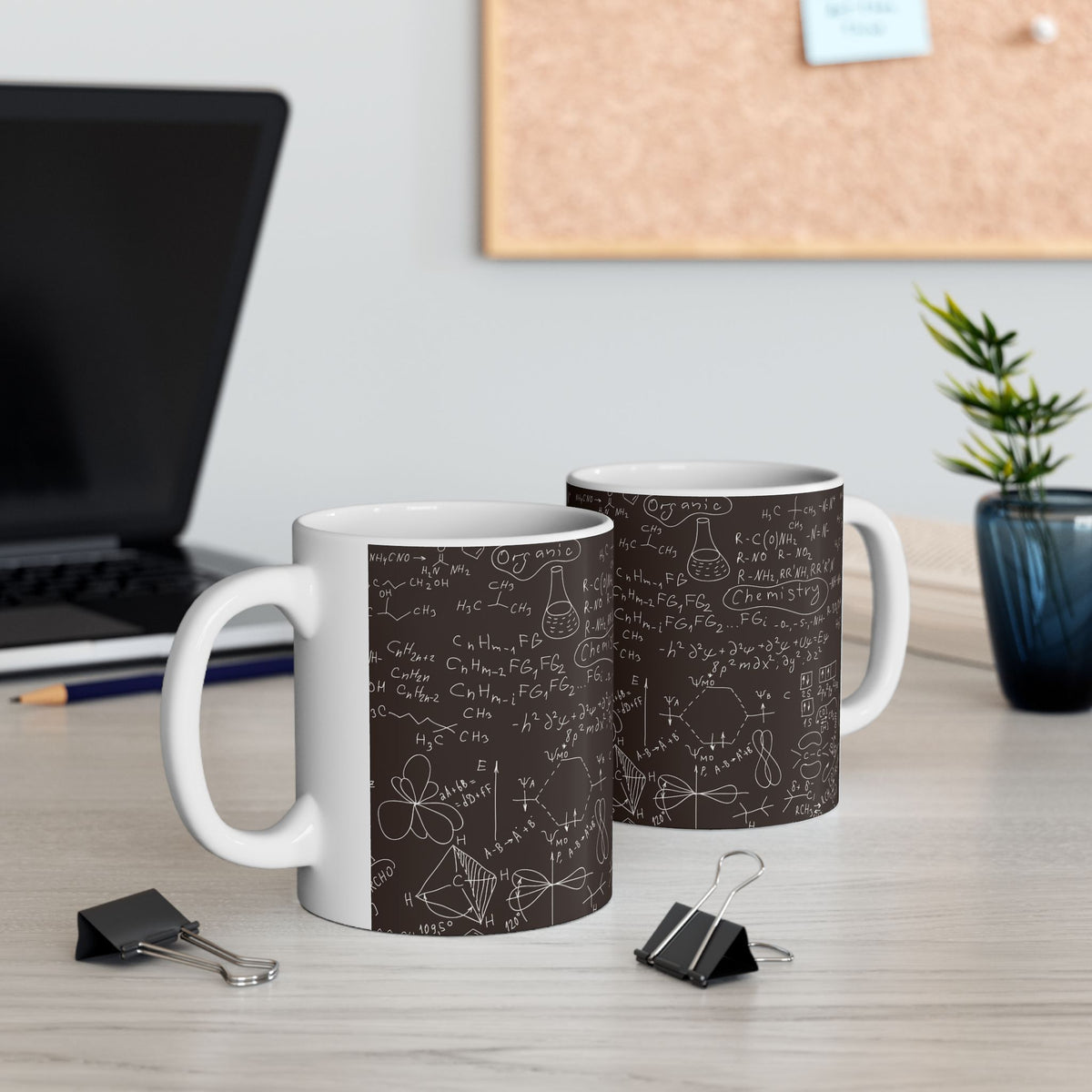 Chemistry Formulas Mug — Scientific Equation & Molecule Diagram Coffee Cup (11oz, 15oz)
