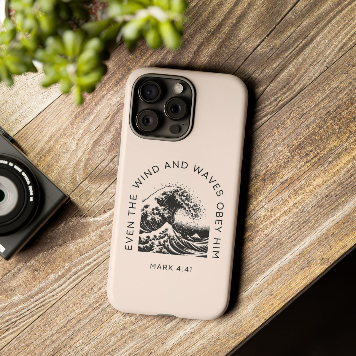 Phone Faith Case "Mark 4:41 Even the Wind and Waves Obey Him"
