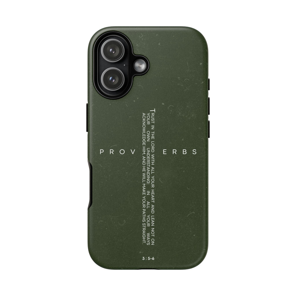 Proverbs Scripture Cross phone case Strong Tough Case
