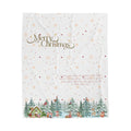 Christmas Psalms 23:6 Velveteen Plush Blanket — Winter Village Holiday Throw