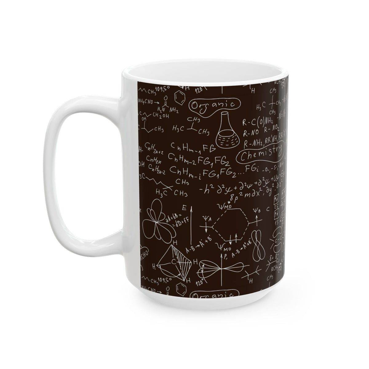 Chemistry Formulas Mug — Scientific Equation & Molecule Diagram Coffee Cup (11oz, 15oz)