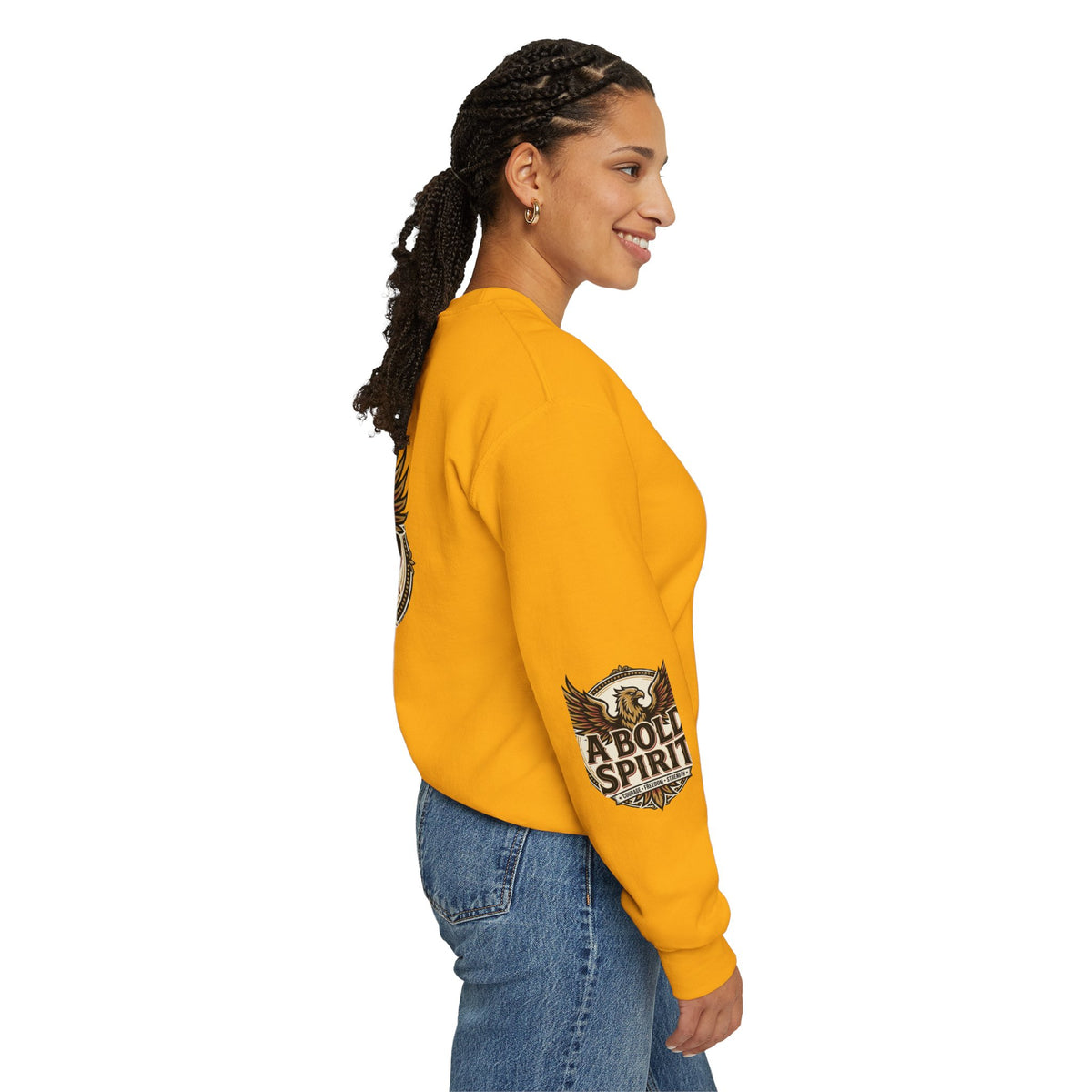 A Bold Spirit Crewneck Sweatshirt — Eagle Vintage Graphic Pullover