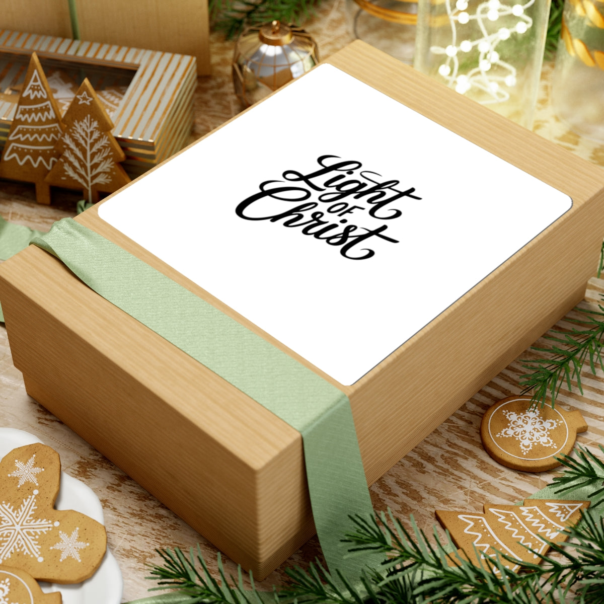 Light of Christ sticker Faith script decal