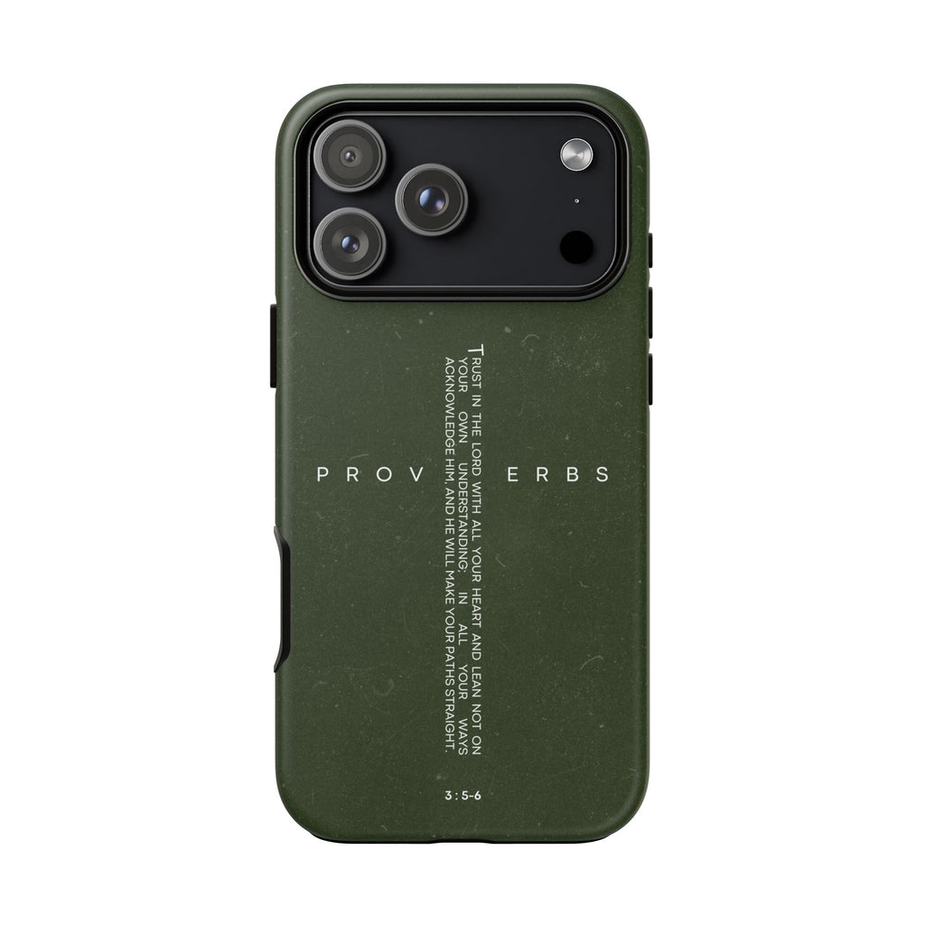 Proverbs Scripture Cross phone case Strong Tough Case