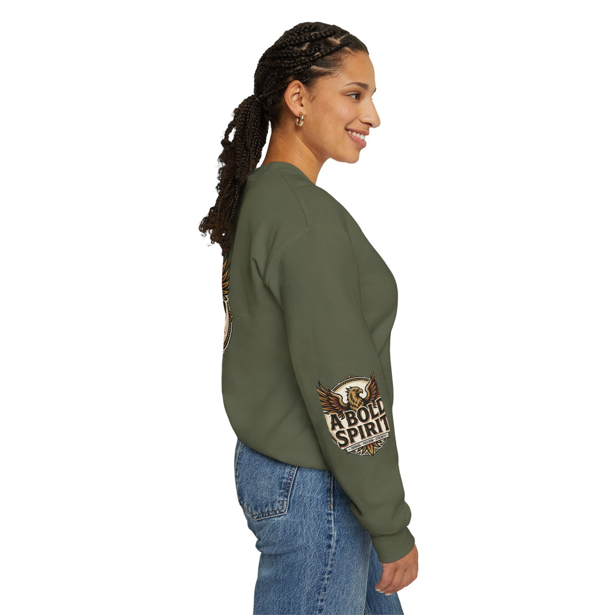 A Bold Spirit Crewneck Sweatshirt — Eagle Vintage Graphic Pullover