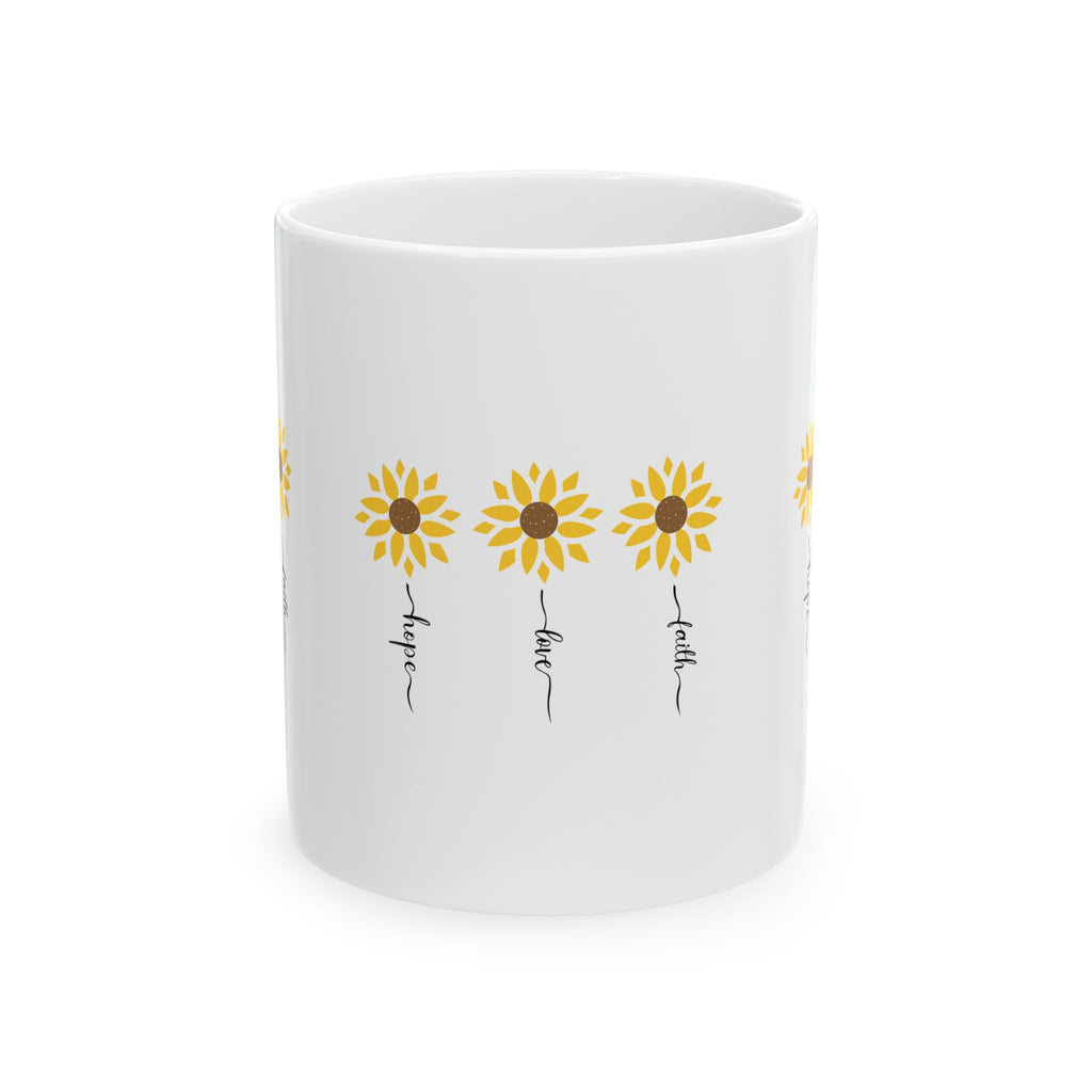 Sunflower Hope Ceramic Mug Inspirational Cup