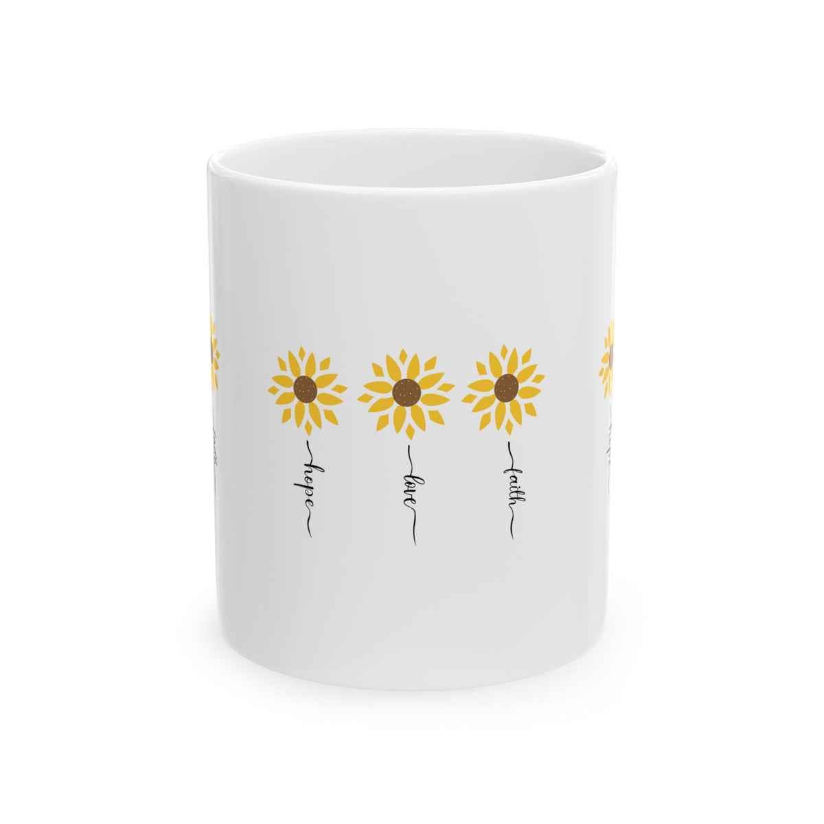 Sunflower Hope Ceramic Mug Inspirational Cup