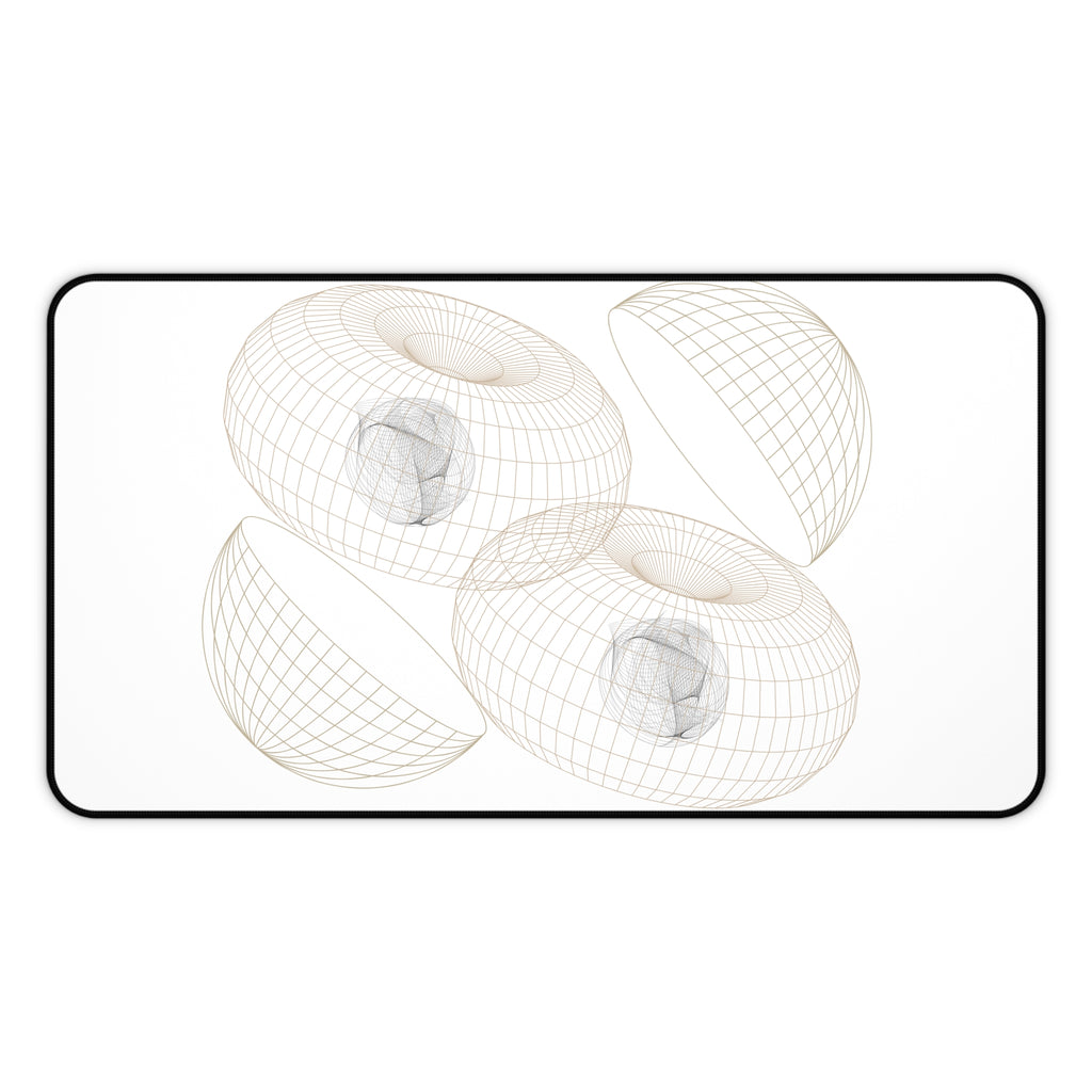 Geometric Wireframe Desk Mat — Minimal 3D Torus Design for Modern Workspaces