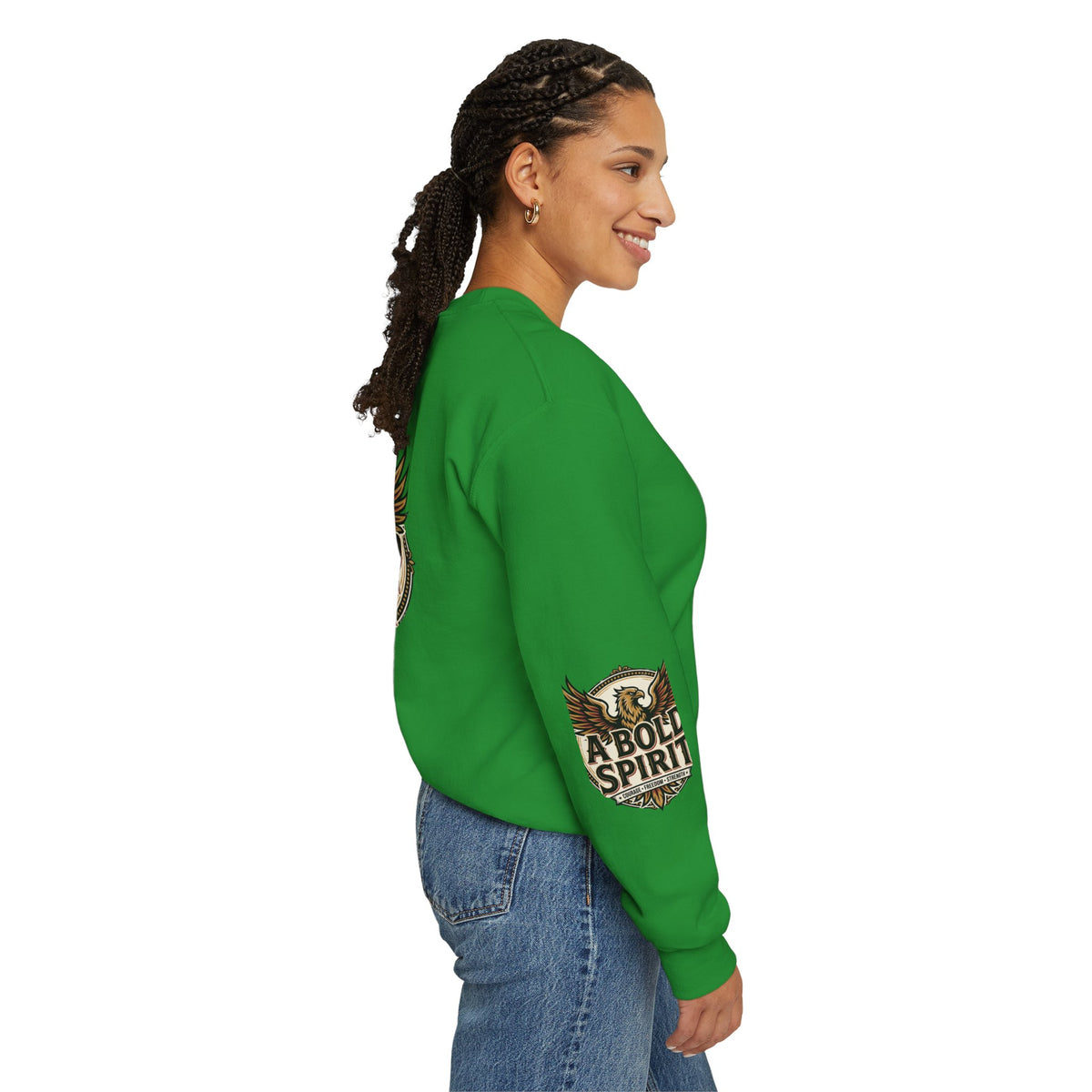 A Bold Spirit Crewneck Sweatshirt — Eagle Vintage Graphic Pullover