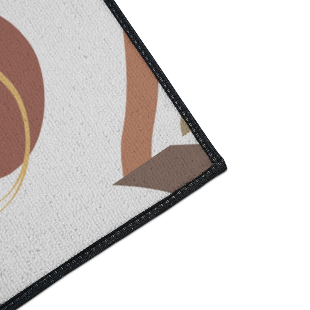 Abstract Elegant Earth Tone Shapes Floor Mat | Mid Century Modern Doormat