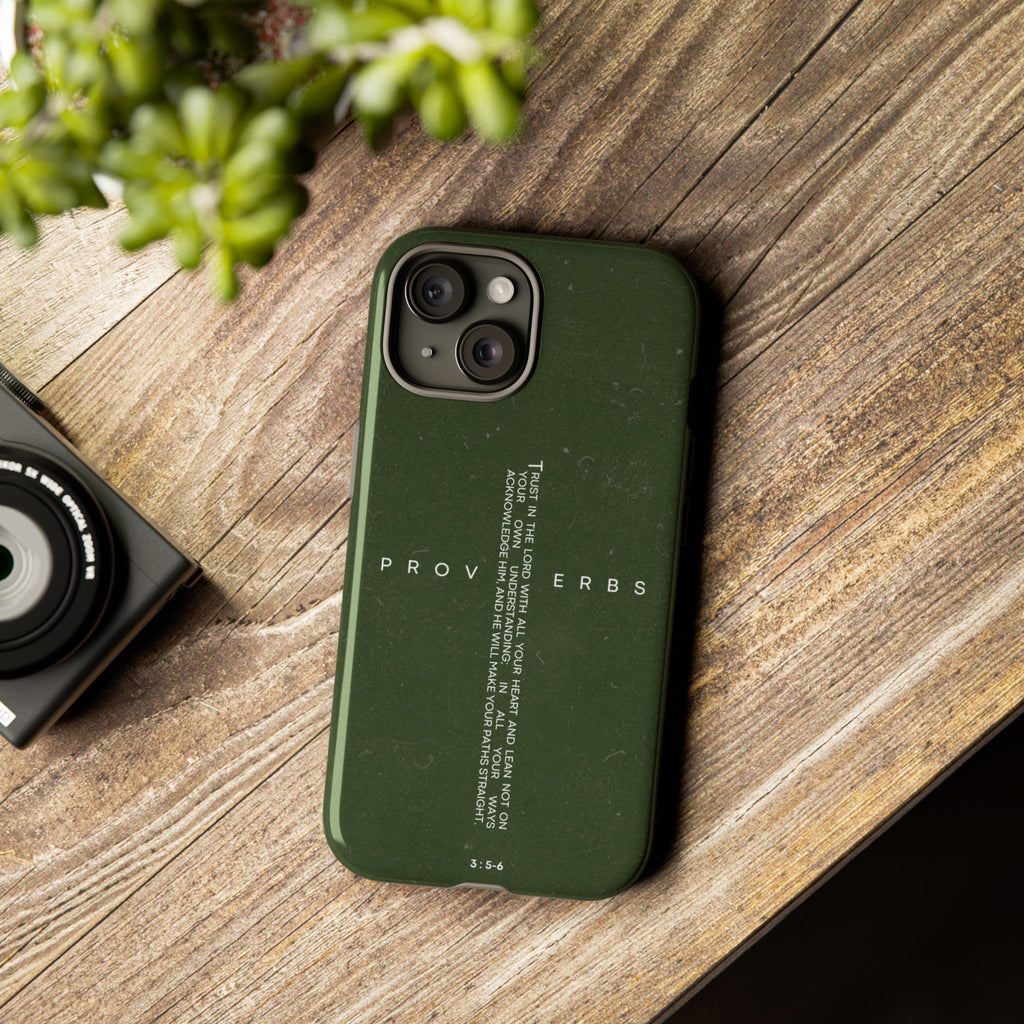 Proverbs Scripture Cross phone case Strong Tough Case