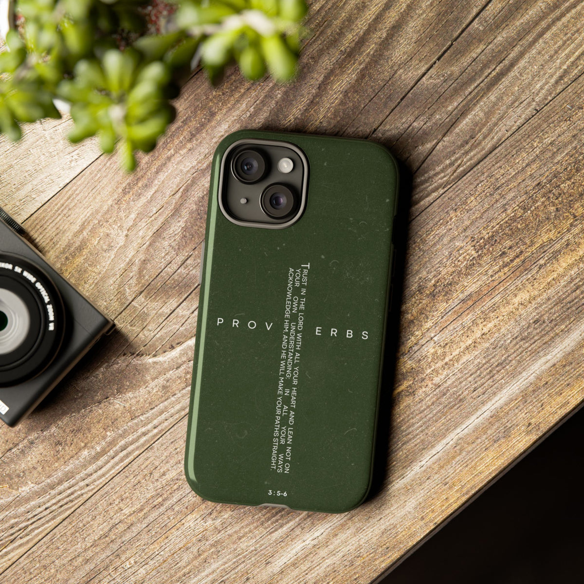 Proverbs Scripture Cross phone case Strong Tough Case