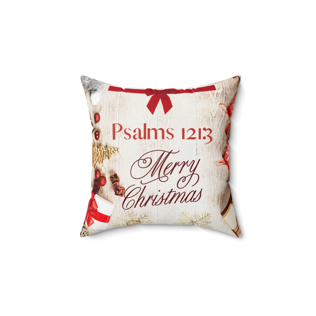 Psalms 121:3 Merry Christmas Decorative Pillow