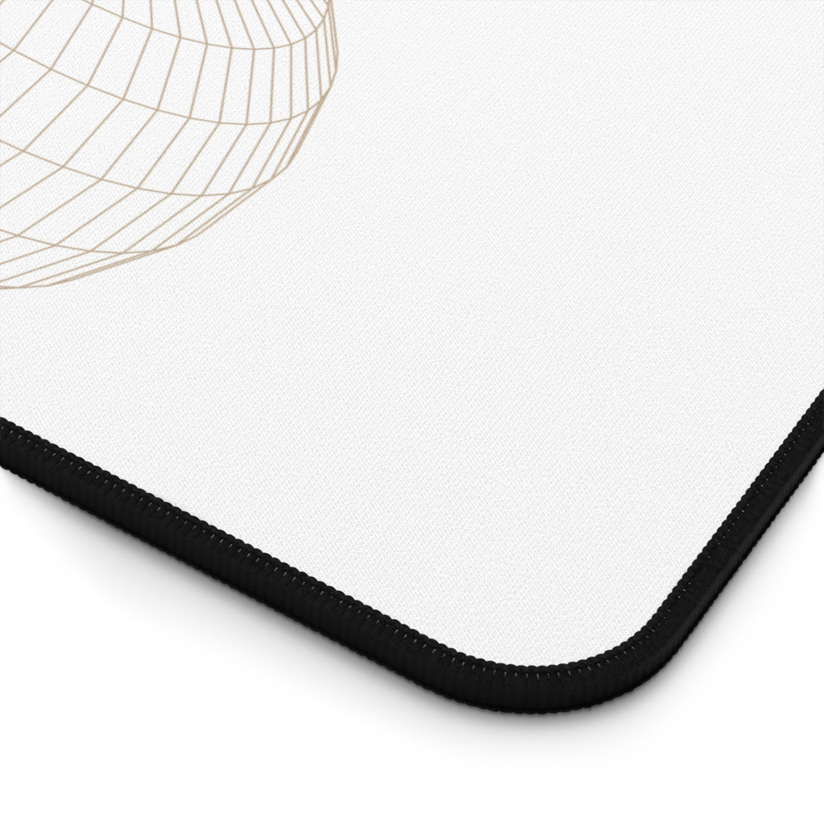 Geometric Wireframe Donut Desk Mat | Minimal Tech Mousepad