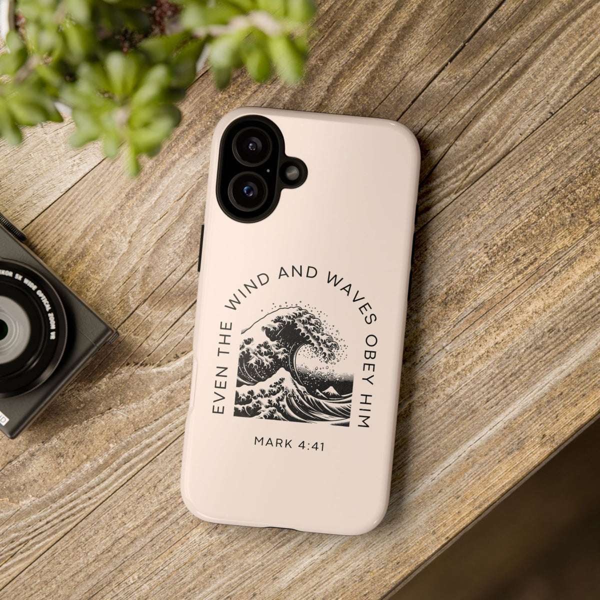 Phone Faith Case "Mark 4:41 Even the Wind and Waves Obey Him"