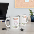 Grateful and Thankful | Beautiful Floral Mug Ceramic coffee cup