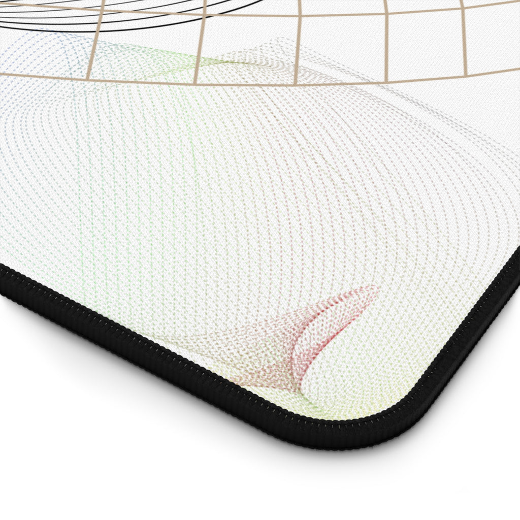 Minimalist Wireframe Desk Mat — Abstract Geometric Mouse Pad for Office & Home