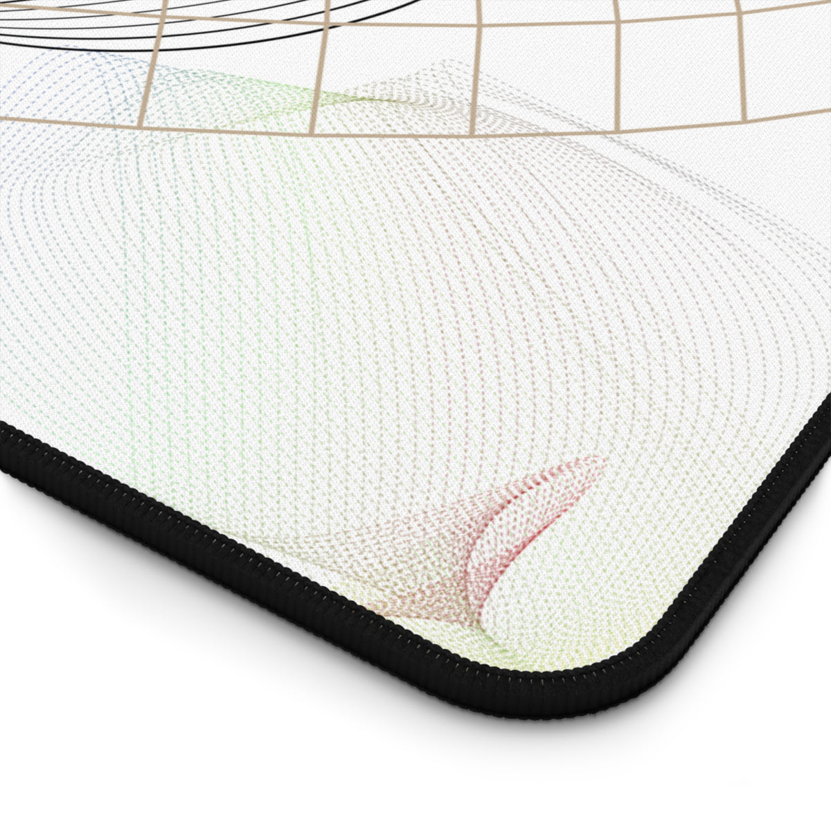 Minimalist Wireframe Desk Mat — Abstract Geometric Mouse Pad for Office & Home