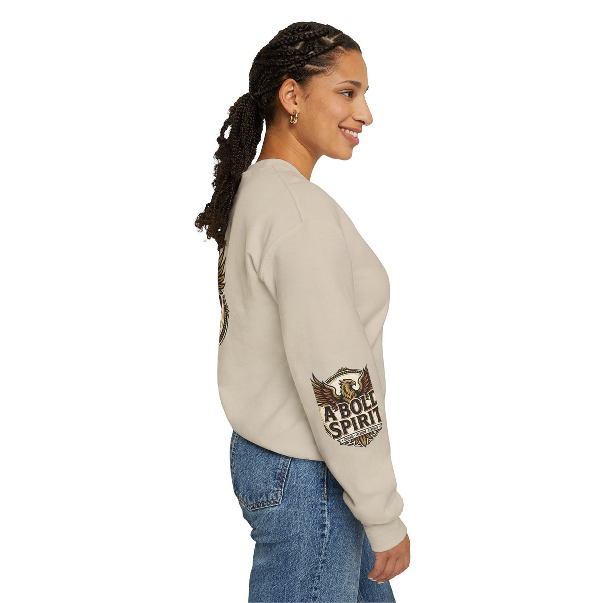 A Bold Spirit Crewneck Sweatshirt — Eagle Vintage Graphic Pullover