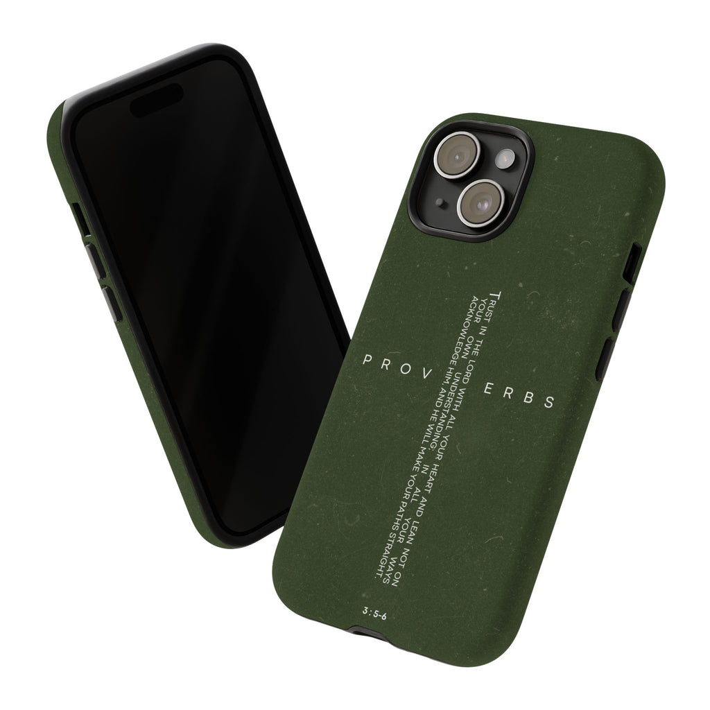 Proverbs Scripture Cross phone case Strong Tough Case
