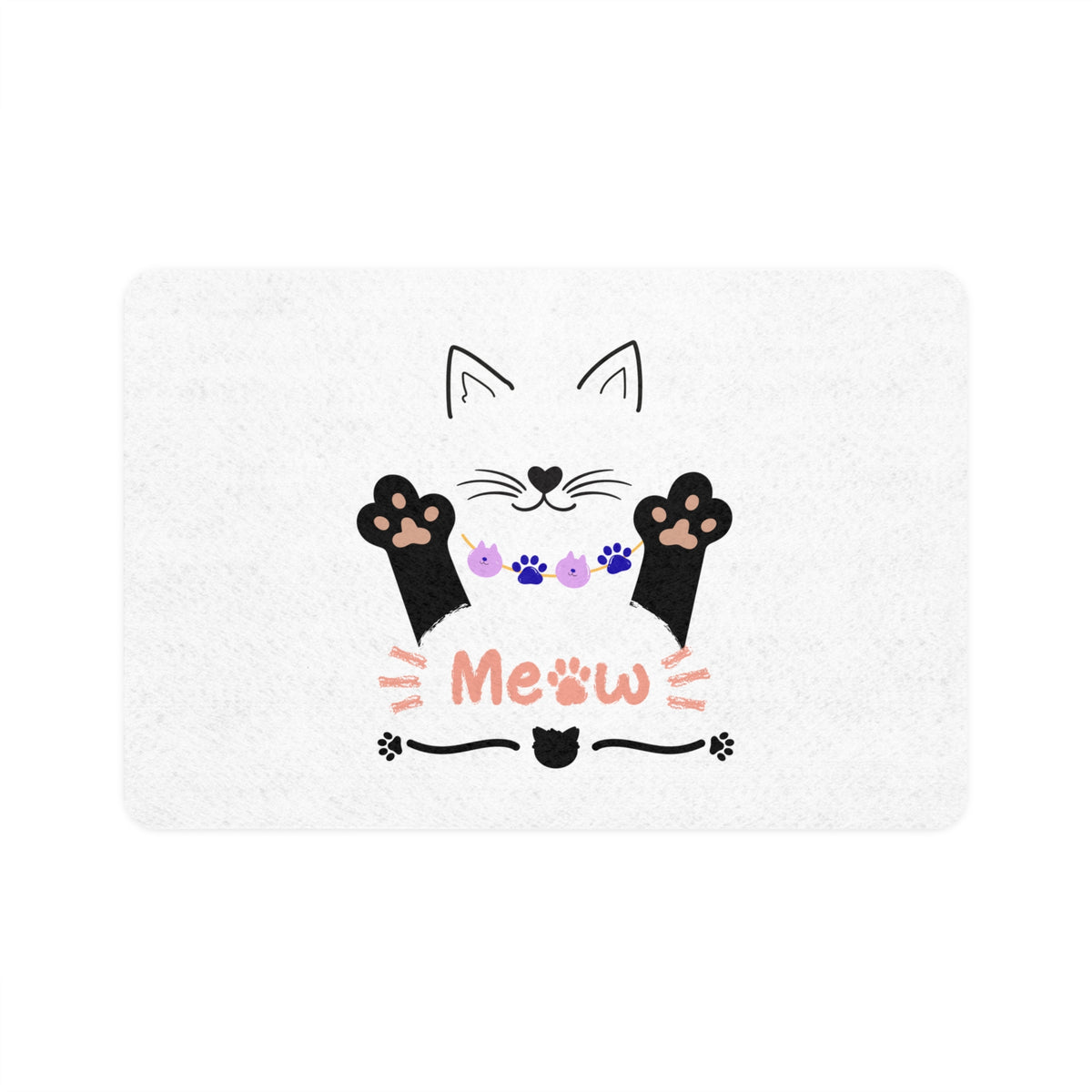 Lovely Meow Cat Paws Pet Food Mat | Pet Food Mat
