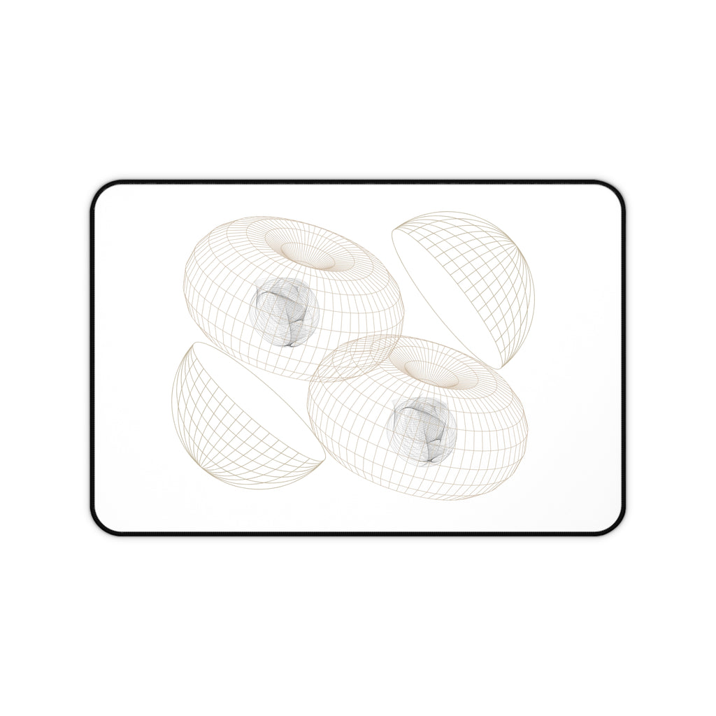 Geometric Wireframe Desk Mat — Minimal 3D Torus Design for Modern Workspaces