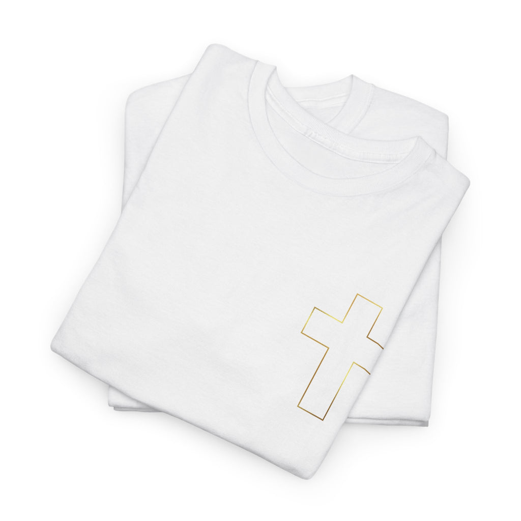 Christian 'Never Give Up' Tee — Stay Strong Cross T-Shirt