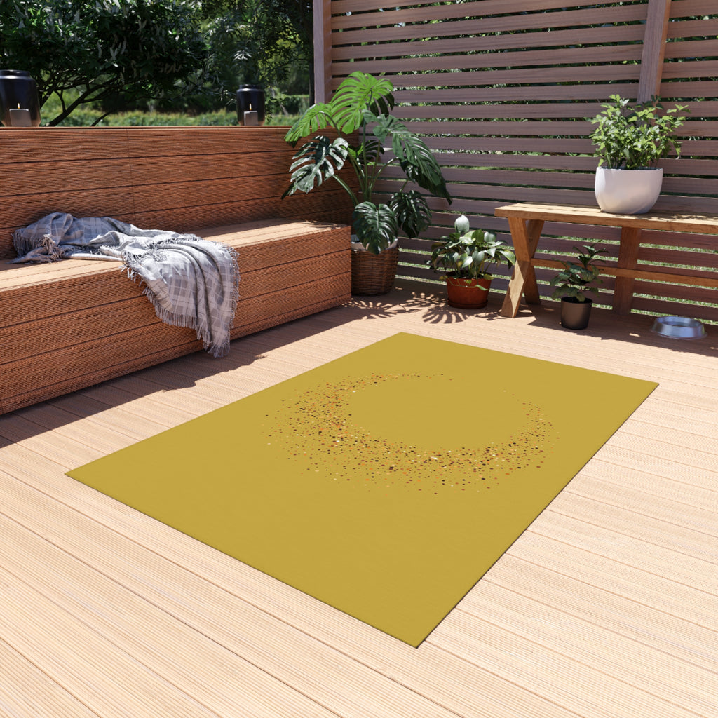 Elegant Crescent Confetti Outdoor Rug — Weatherproof Patio Doormat