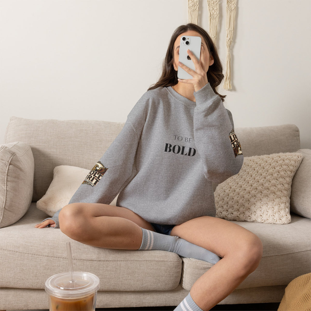 A Bold Spirit Crewneck Sweatshirt — Eagle Vintage Graphic Pullover