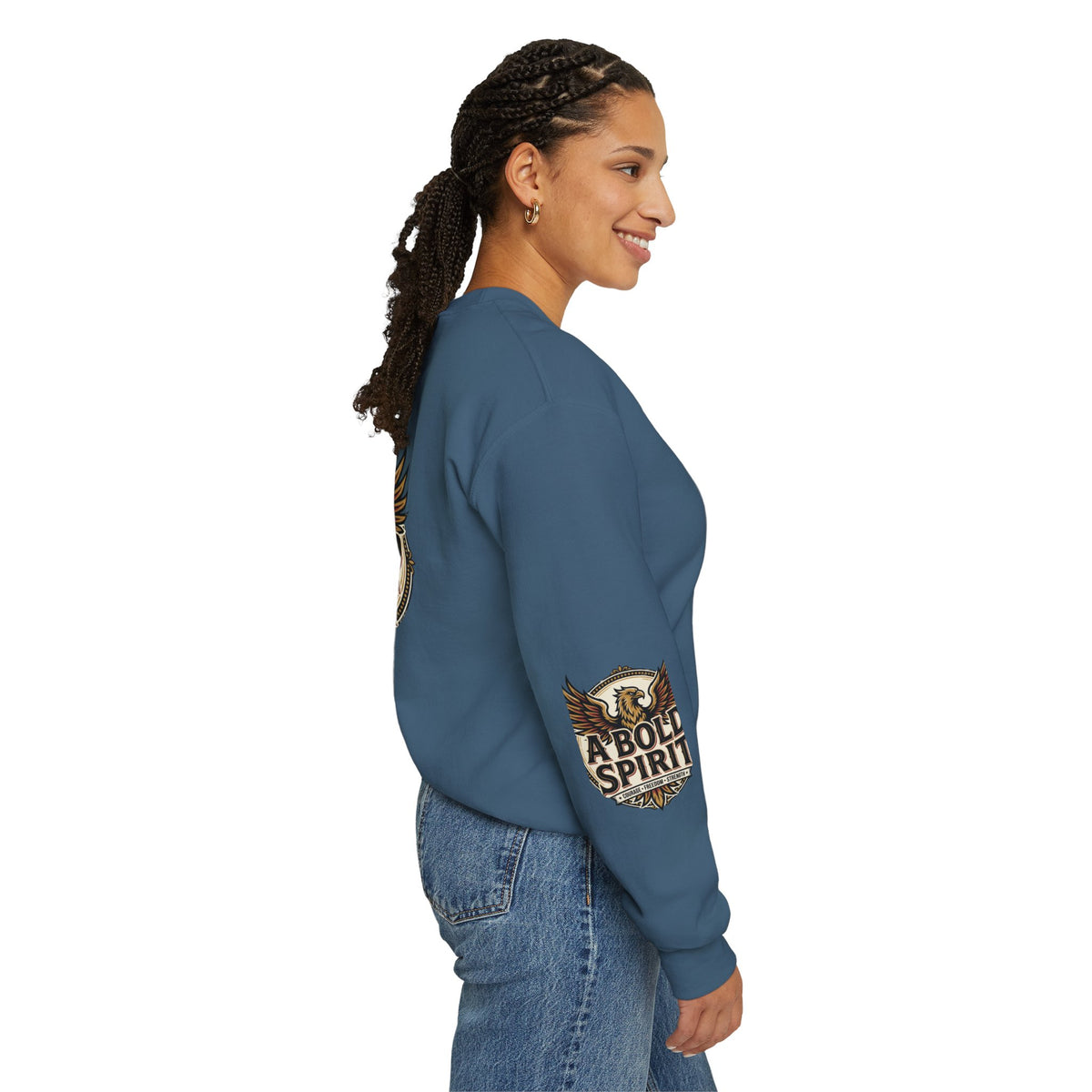 A Bold Spirit Crewneck Sweatshirt — Eagle Vintage Graphic Pullover