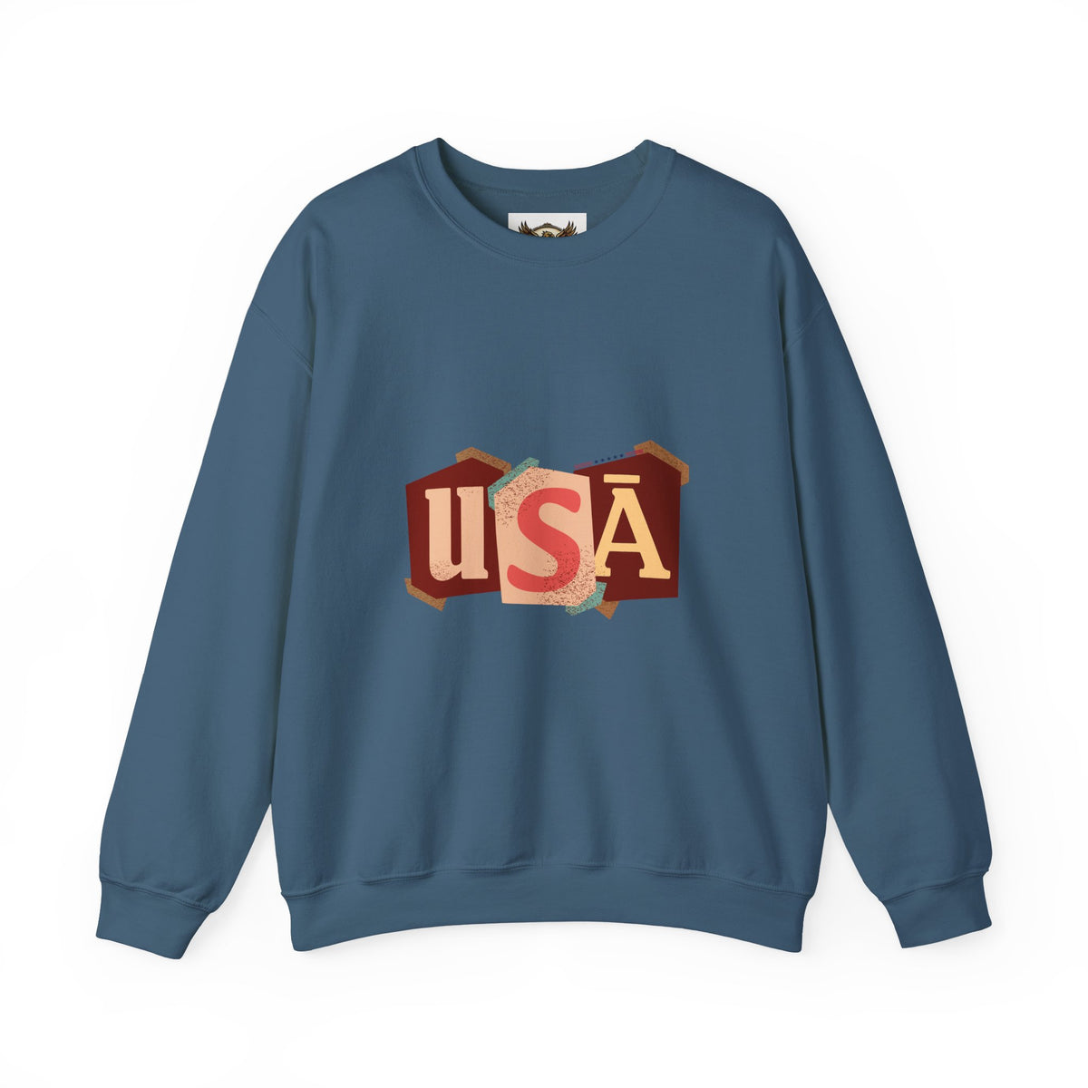 USA Graphic Crewneck Sweatshirt Patriotic Design