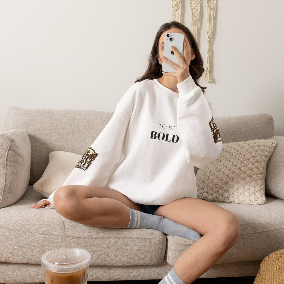 A Bold Spirit Crewneck Sweatshirt — Eagle Vintage Graphic Pullover