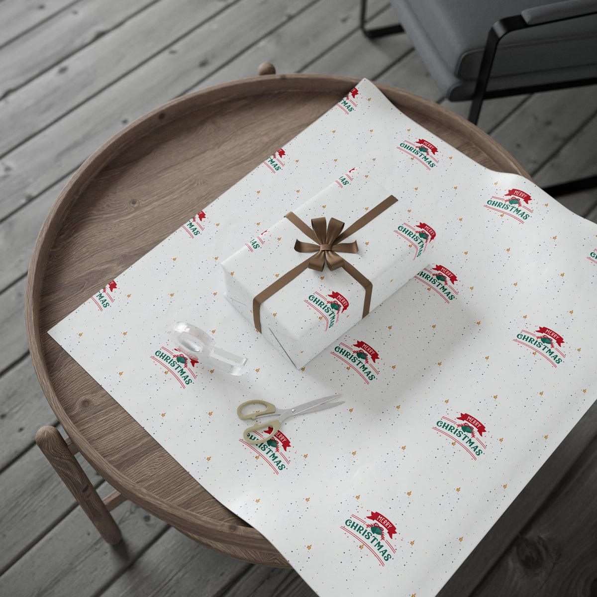 Christmas Santa Sack Wrapping Paper – Festive Red & Green Gift Wrap