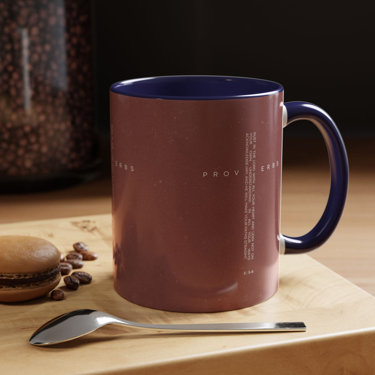 Proverbs Scripture Coffee Mug | Accent black interior 11oz