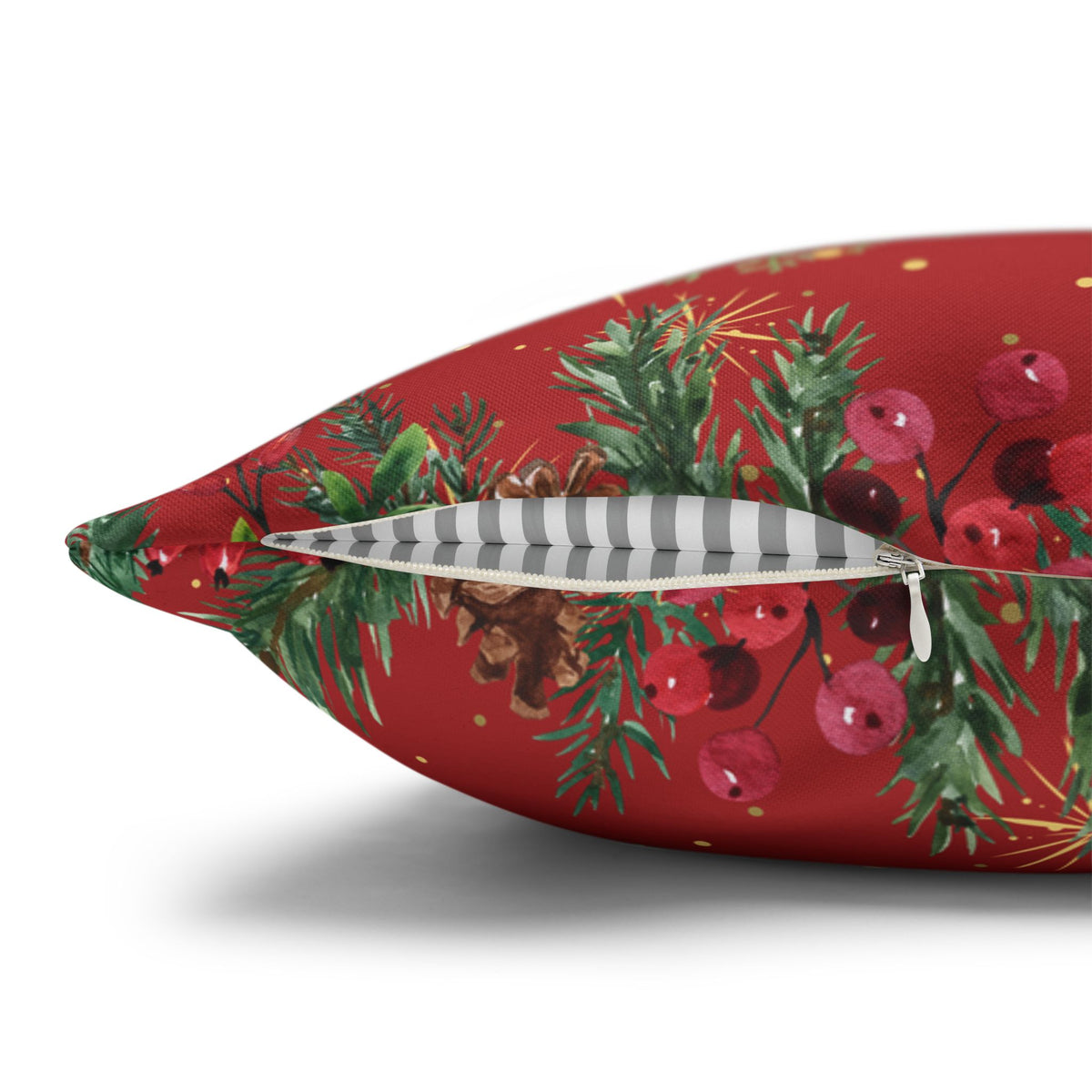 Christmas Wreath Decorative Pillowcase — "Merry Christmas" My King Has Been Born" Pillow Cover