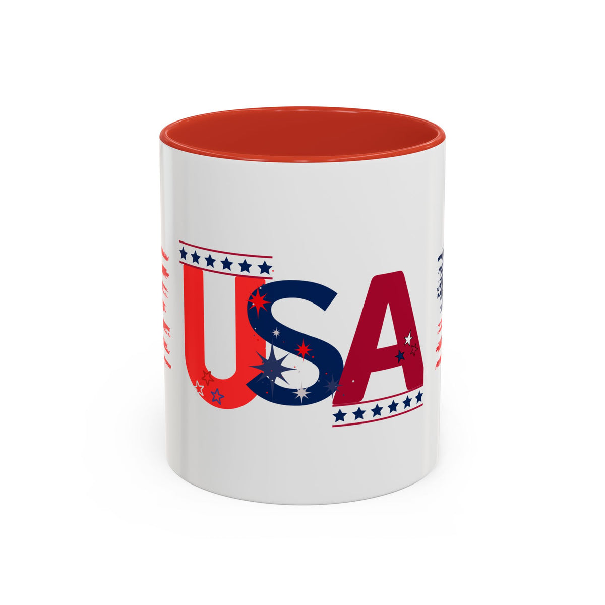 USA Flag Design Coffee Mug (11oz) Patriotic Stars Stripes