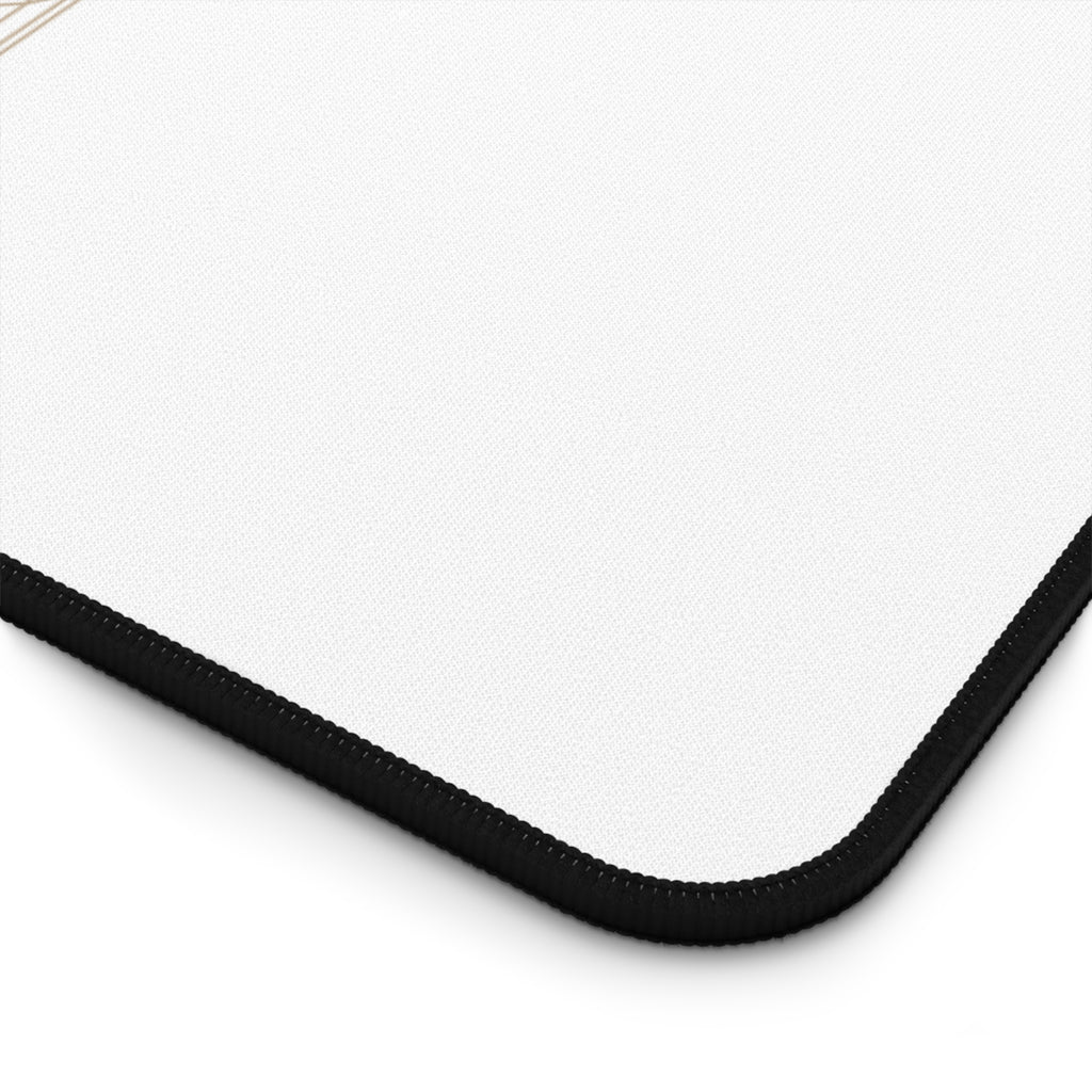 Geometric Wireframe Donut Desk Mat | Minimal Tech Mousepad