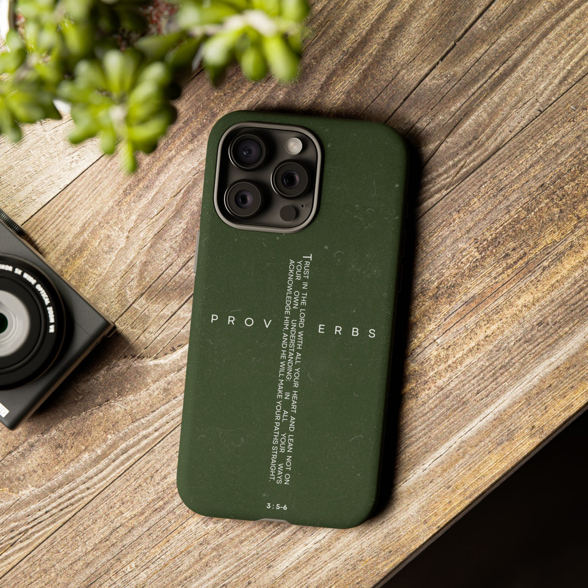 Proverbs Scripture Cross phone case Strong Tough Case