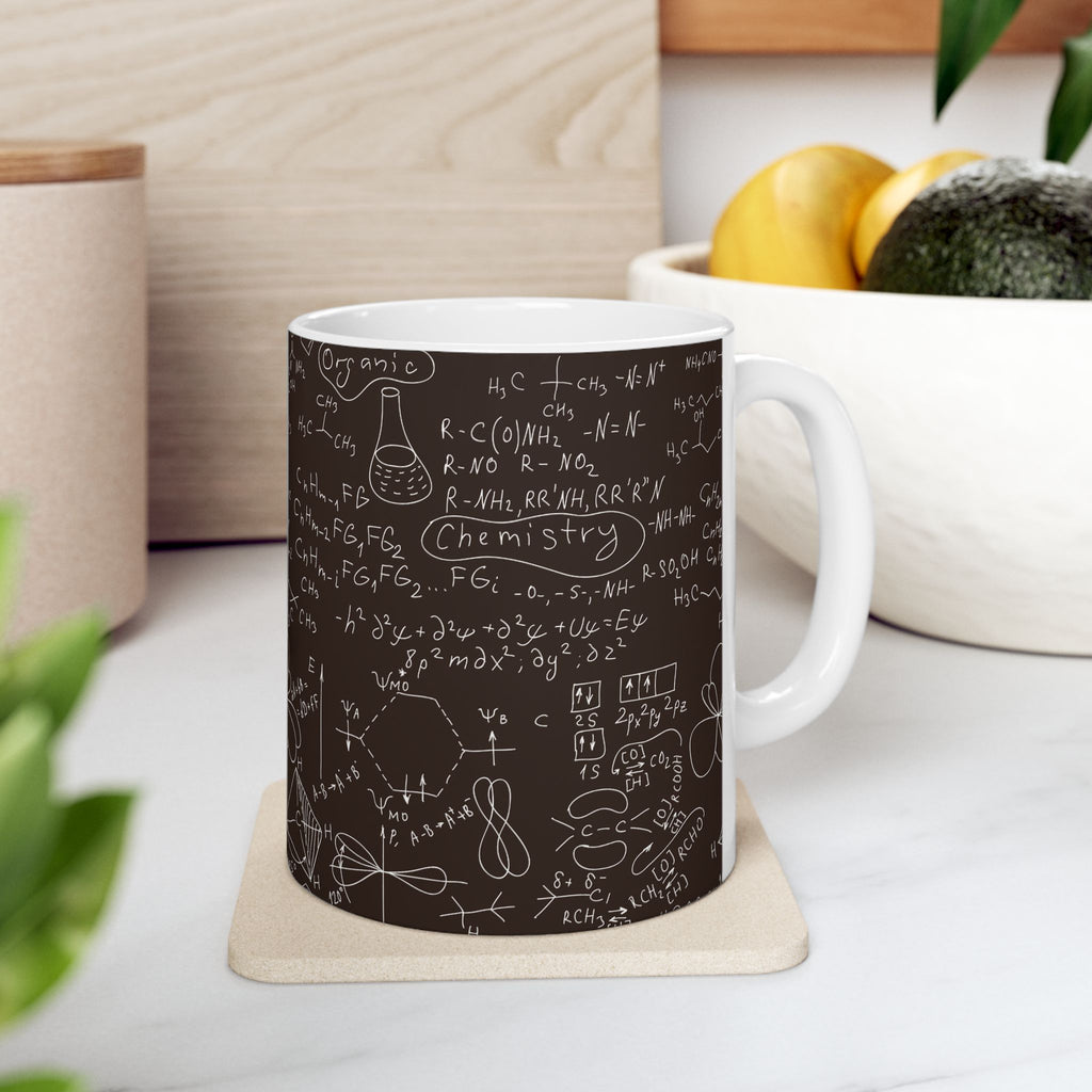 Chemistry Formulas Mug — Scientific Equation & Molecule Diagram Coffee Cup (11oz, 15oz)