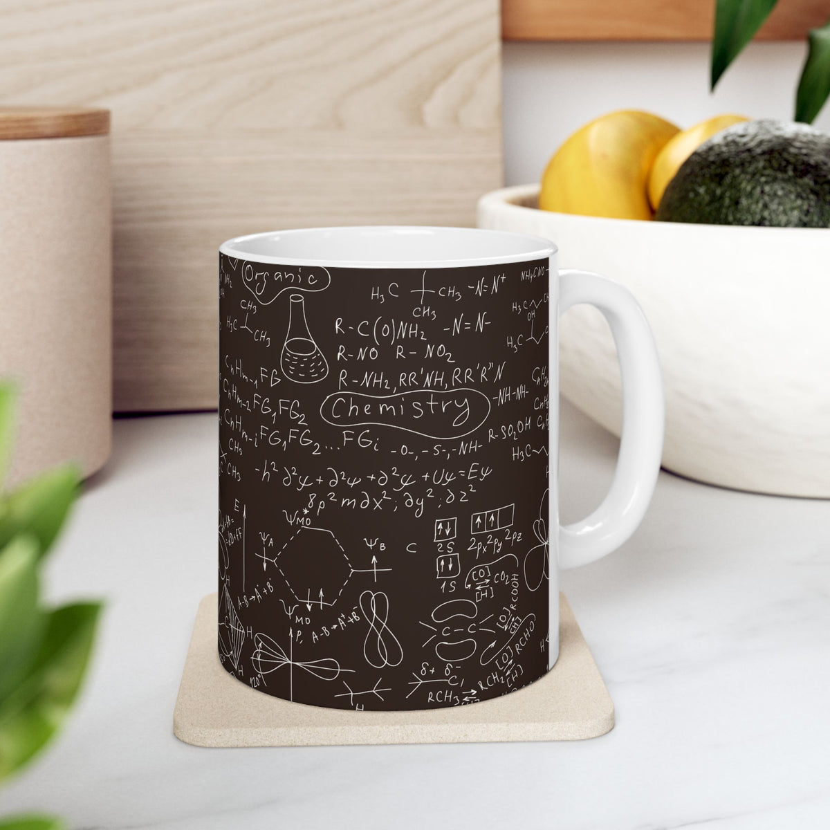 Chemistry Formulas Mug — Scientific Equation & Molecule Diagram Coffee Cup (11oz, 15oz)
