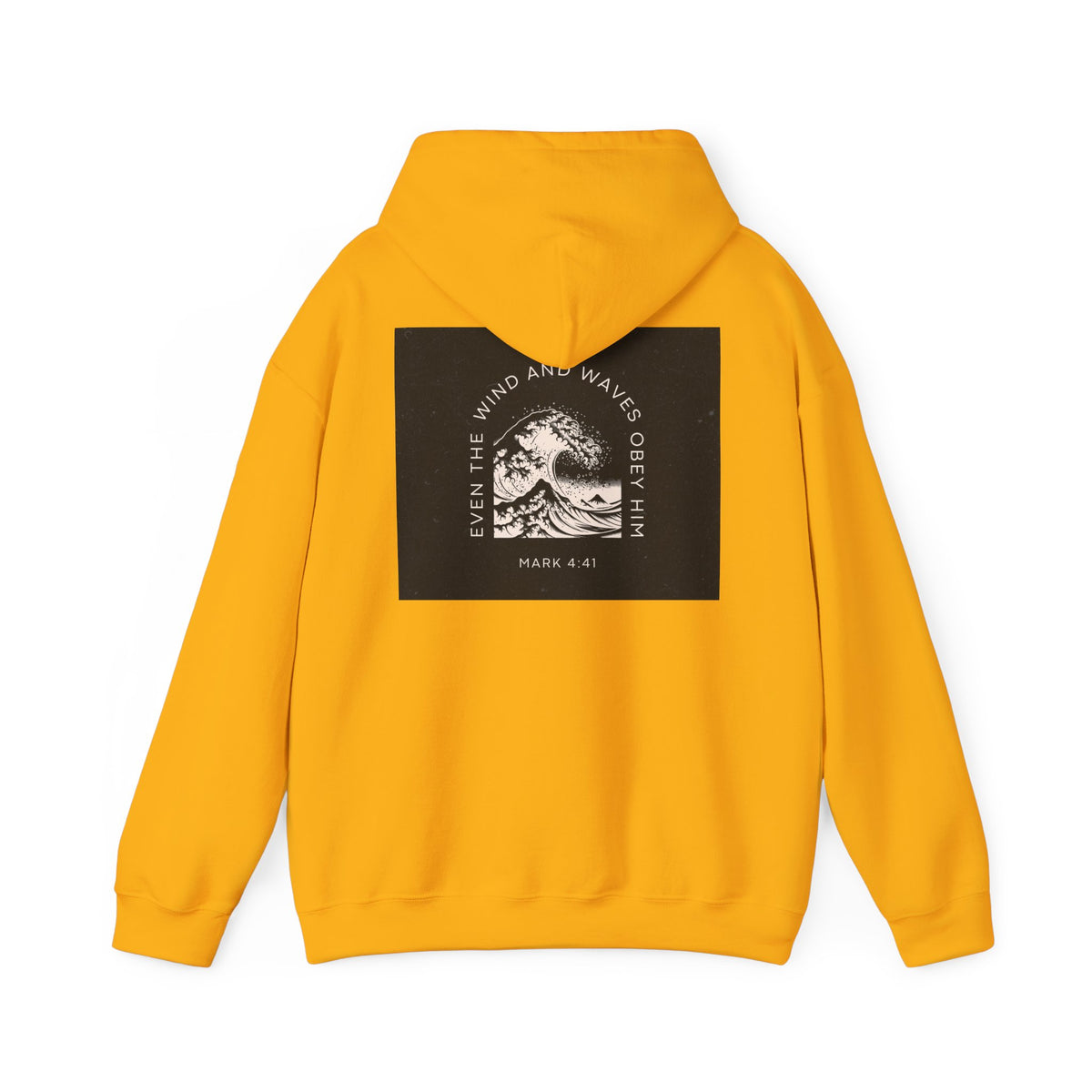 Even the Wind and Waves Obey Him Hoodie | Biblical Wave Graphic