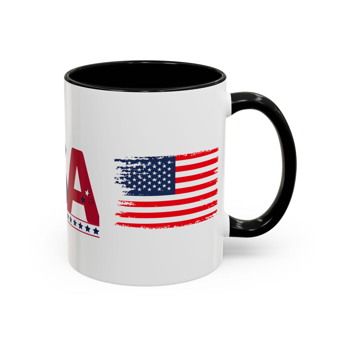 USA Flag Design Coffee Mug (11oz) Patriotic Stars Stripes