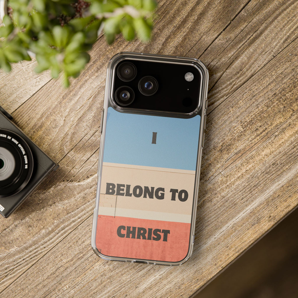 I Belong to Christ phone case | Clear Impact-Resistant Case