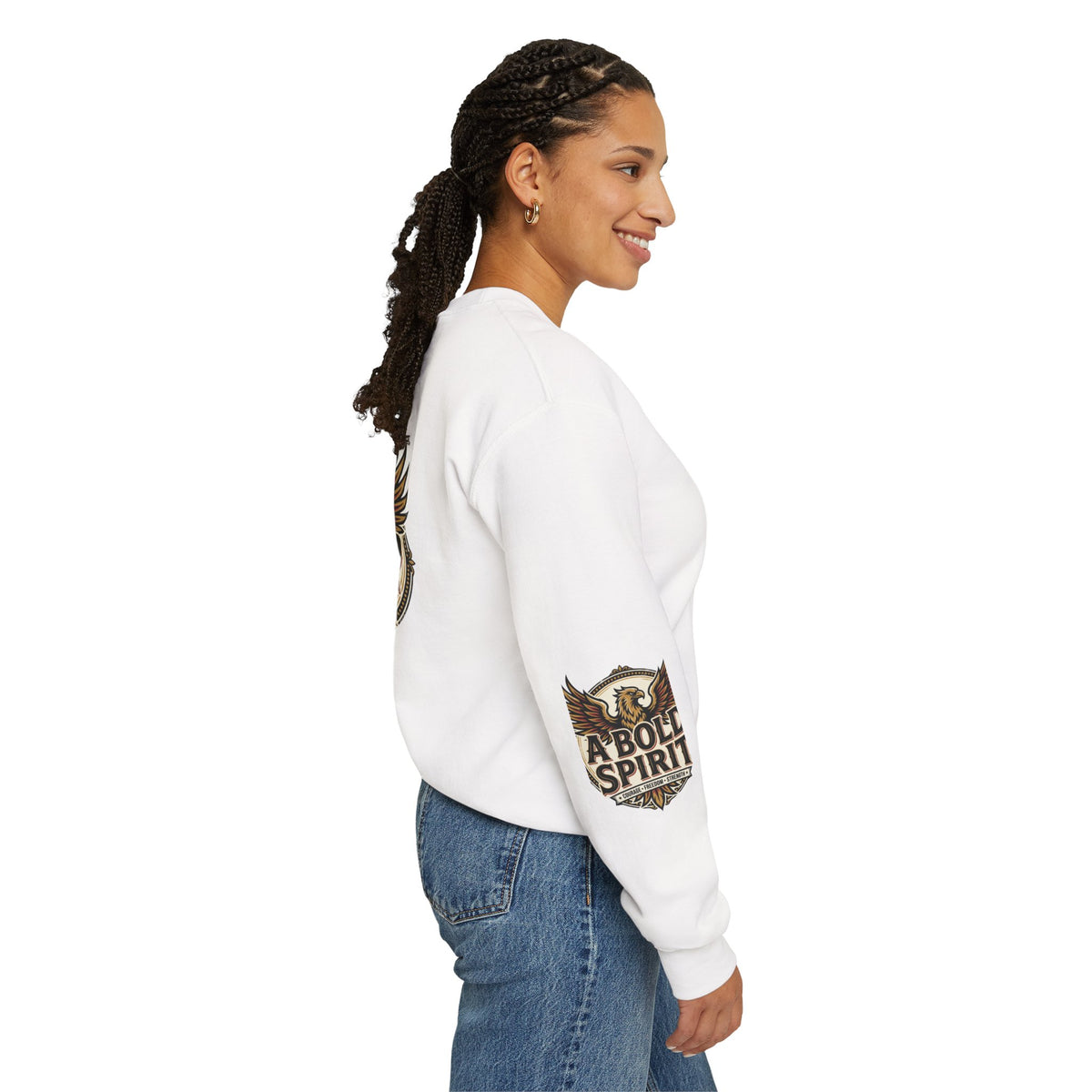 A Bold Spirit Crewneck Sweatshirt — Eagle Vintage Graphic Pullover