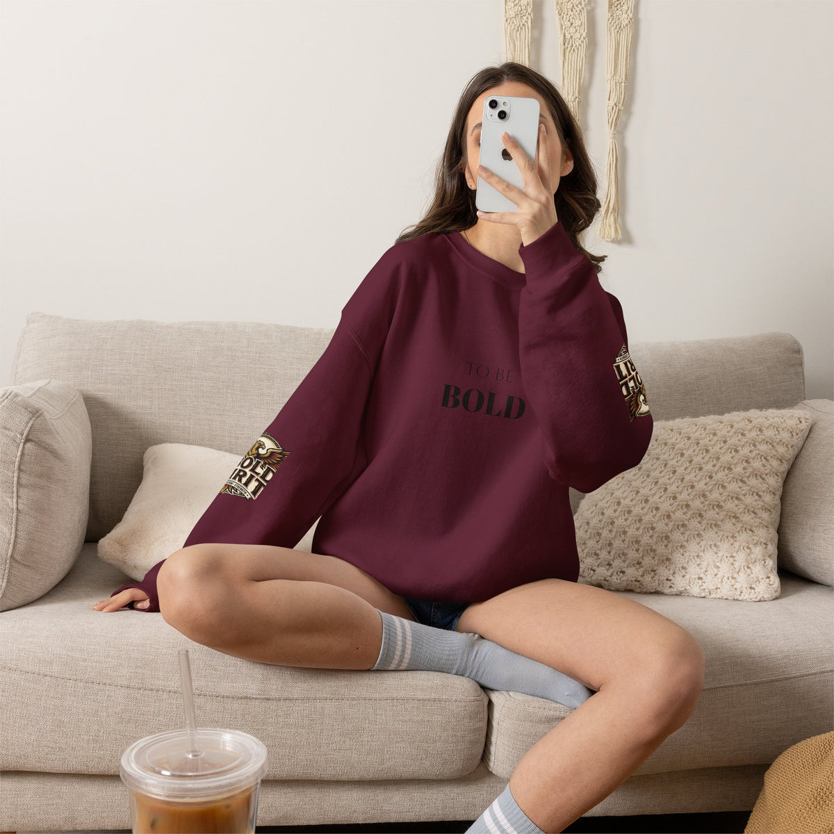 A Bold Spirit Crewneck Sweatshirt — Eagle Vintage Graphic Pullover