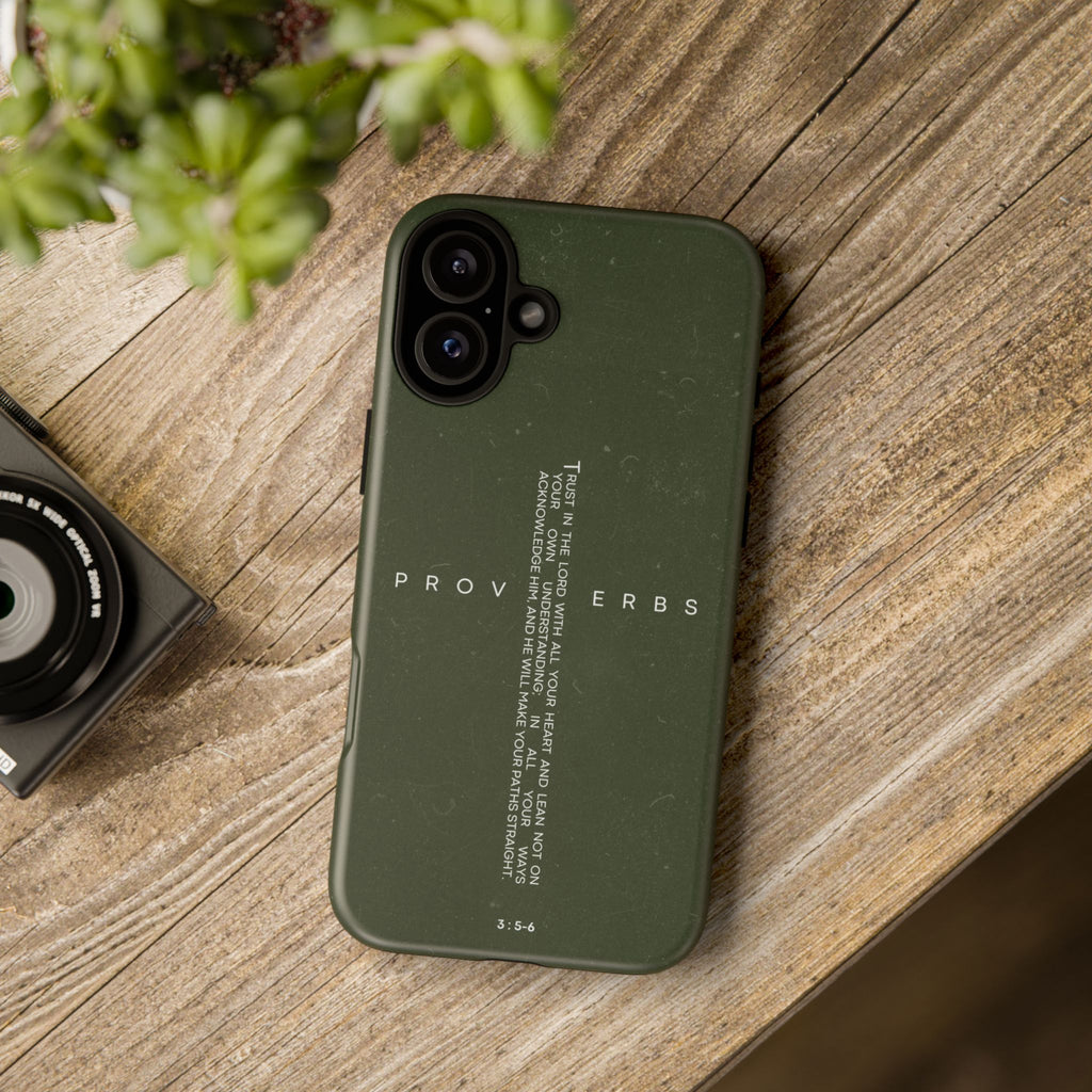 Proverbs Scripture Cross phone case Strong Tough Case