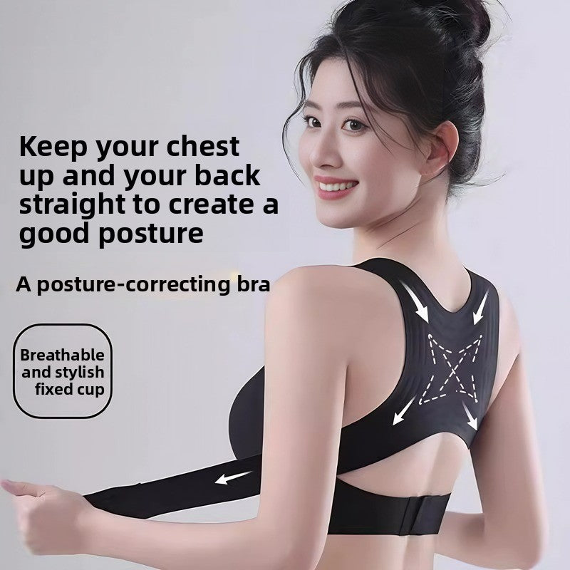 Exercise bra for shaping and enhancing the back and front appearance