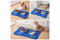 Blue Paw Print Lovely Pet Feeding Mat | Non-Slip Dog Cat Placemat
